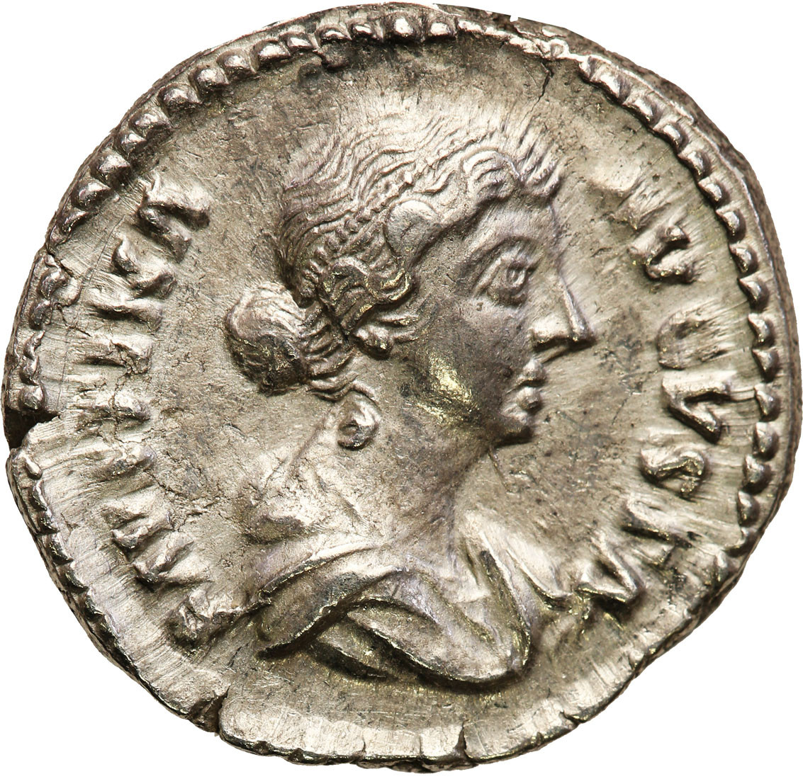Cesarstwo Rzymskie. Faustyna II Młodsza (147-176). Denar 161-164, Rzym